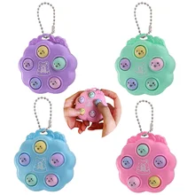 

Kawaii Fidget Toys Whack a mole keychain Simple Dimple Board Portable Hand Games Antistress Decompression Toys for children