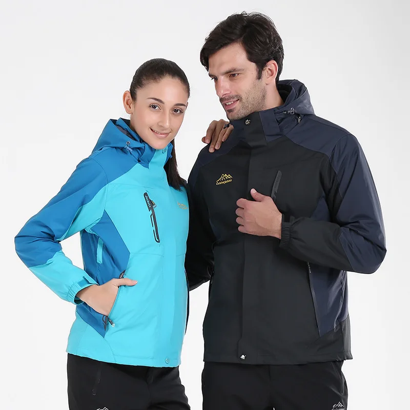 Couple casual school uniform spring and autumn warm long sleeve waterproof and windproof outdoor sports suit