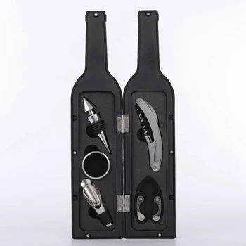 

Wine Bottle Opener Stopper Pourer Accessories Corkscrew Kit Foil Cutter Holder Wine Opener Wine Tools