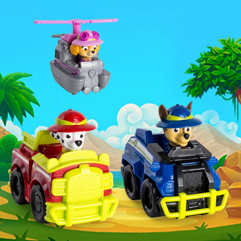 

Paw Patrol CE Certification toys Jungle Rescue Vehicle Set Cartoon Dogs Anime Action Figure Model Car Toy Child Birthday Gift