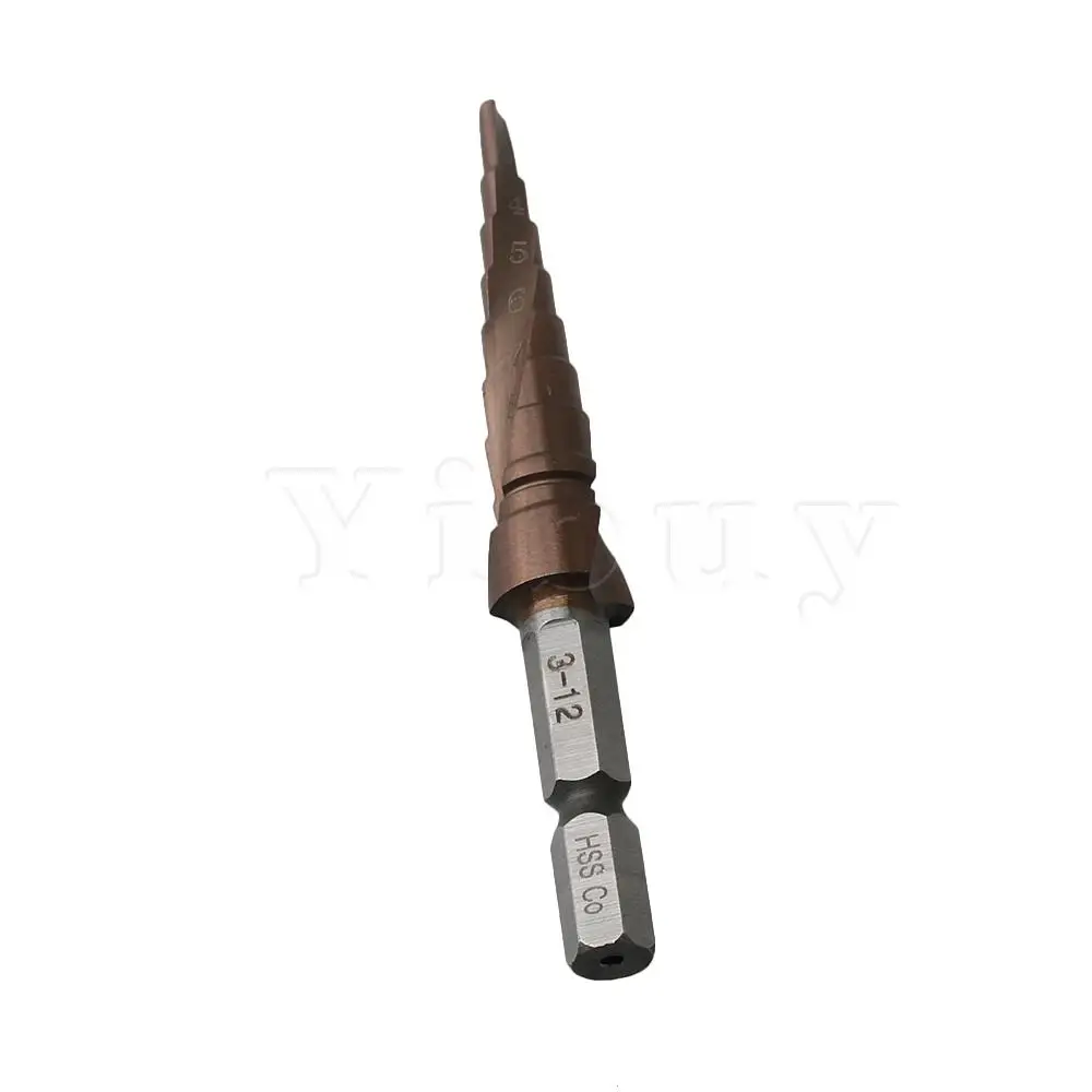 

Yibuy Multicolor Zinc Alloy Guitar Tail Drill Bit 3-12MM