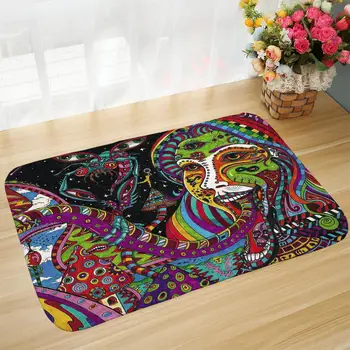 

National style Anti-slip doormat Vacuuming kitchen bedroon bath floor mats Home Entrance Rugs kids prayer mat 40*60cm DD233