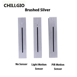CHILLGIO Indoor Recessed LED Stair Light - Sleek Aluminum Motion - Activated Night Lamp (4000K)