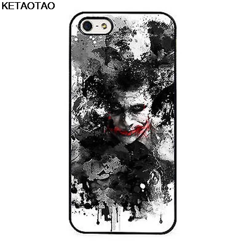 Чехол для телефона с изображением Бэтмена KETAOTAO The Joker Amazing Art Heath Ledger s для iPhone 5S 6S 8 X Plus XR XS Max, мягкий чехол из ТПУ и резины и силикона - Цвет: Серебристый