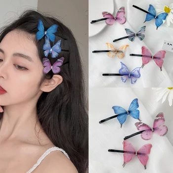

Hairpins Hair Ornament Side Clip Simulation Beautiful Hair Clipscloth Rhinestones For Women Girl Hairgrip Headwear Hairclip