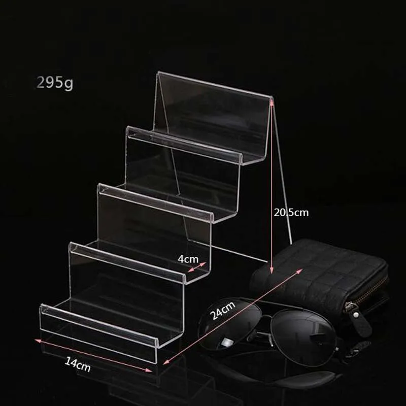 Fashion Acrylic Transparent Display Shelf Mobile book Wallet Glasses Rack Multilayers Cellphone Jewellery DisplayMobile phone new acrylic transparent crystal jewelry plastic ps showing shelf necklace rack box earrings hanger nail art display stand