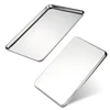 Stainless Steel Rectangle Storage Baking Tray Plates for Food Bread Container Steamed Sausage Dishes Tableware Kitchen Organizer 1