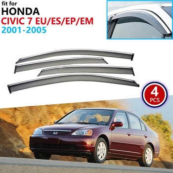 

for Honda Civic 7 EU ES EP EM 2001 2002 2003 2004 2005 Window Visor Vent Awnings Rain Guard Deflector Shelters Car Accessories