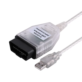 

Car K + DCAN OBD2 Diagnostic USB Cable FT232RQ + Tools INPA Ediabas NCS Supports Double K-Line Low-Speed CAN PT for BMW
