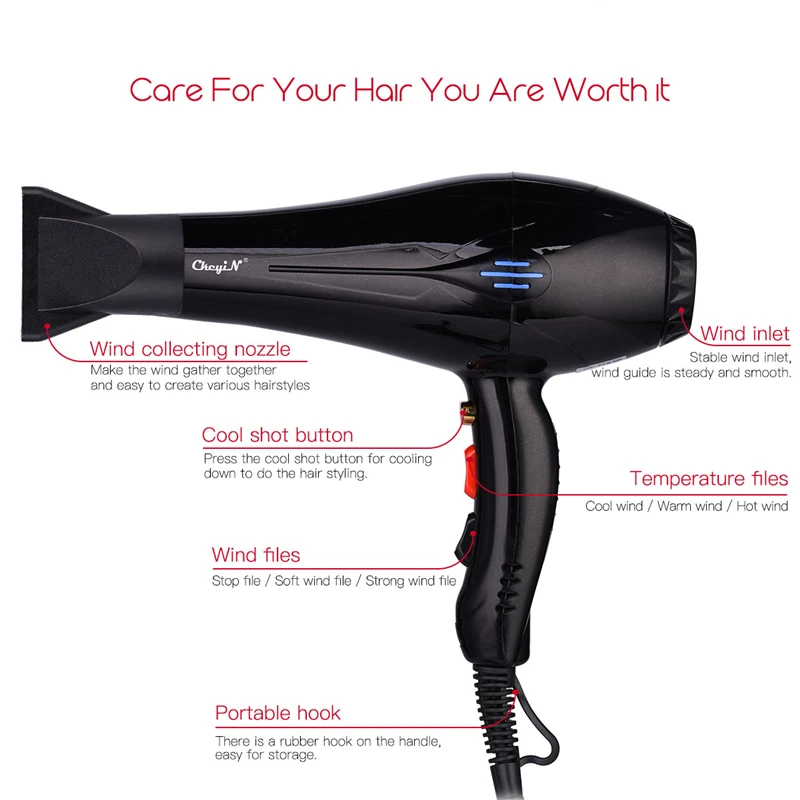 negativo, 4000w, aparelho para secar cabelo, ventilador