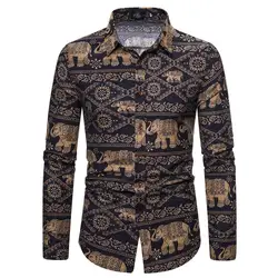 Outono inverno camisas dos homens blusa estilo étnico camiseta dos homens manga longa gola outono blusas topos casual túnica camisetas
