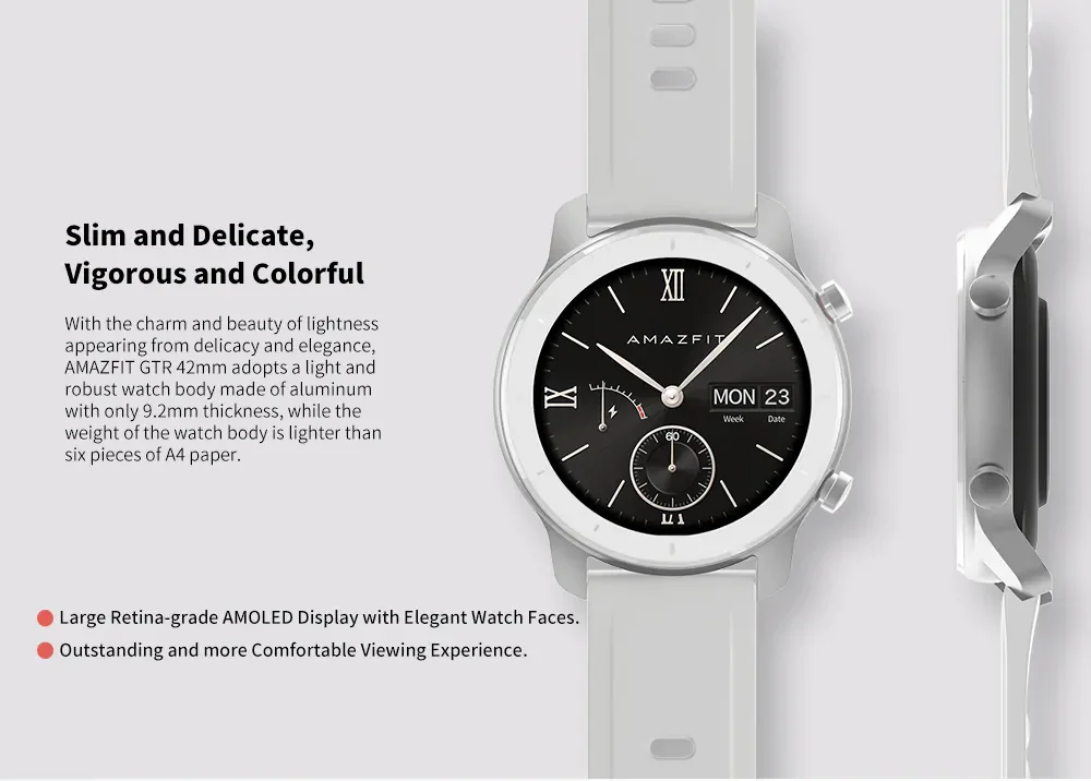 Глобальная версия Amazfit GTR 42 мм Смарт-часы 5ATM Smartwatch 12 дней батарея gps управление музыкой для Xiaomi Android IOS