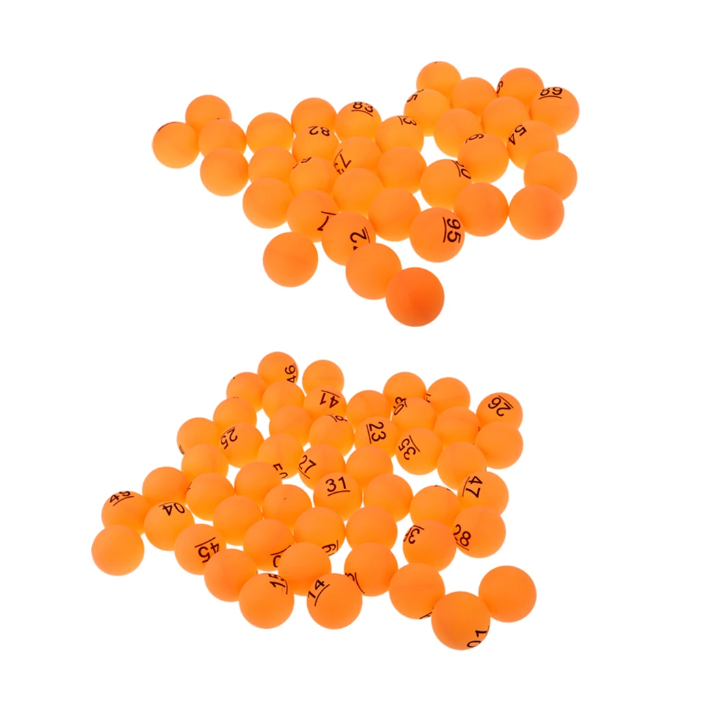 100PCS 40mm Numbered Table Tennis Balls Ping Pong Balls for Game Entertainment (No. 1-100 )