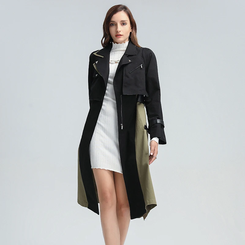 TWOTWINSTYLE Patchwork Hit Color Windbreaker For
