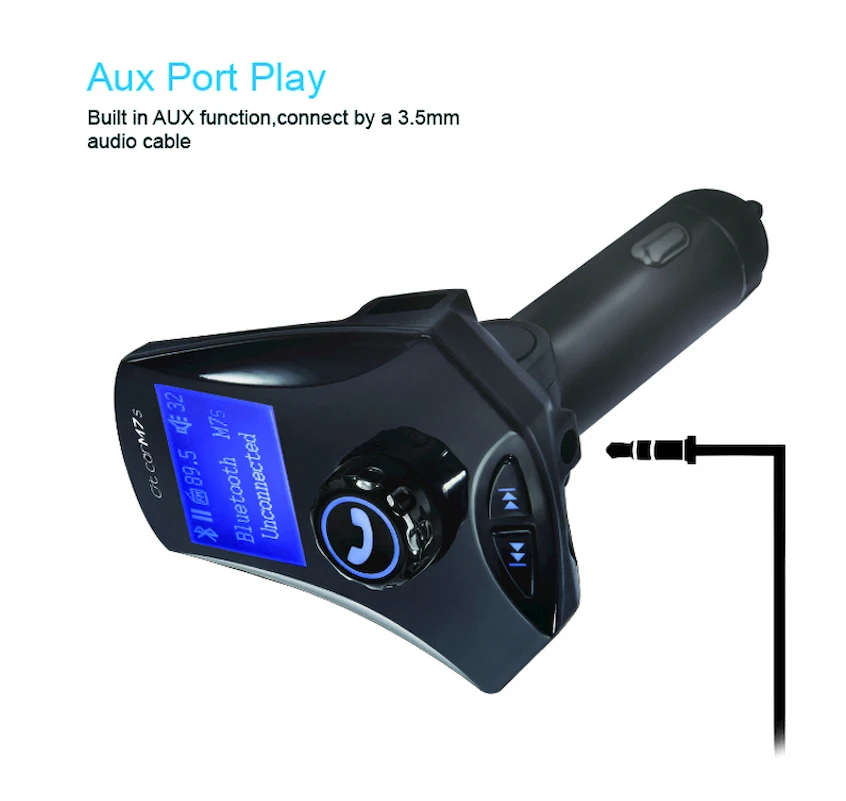 Автомобильный mp3 плеер Bluetooth FM трансмиттер автомобильный комплект Aux in 3 5 мм