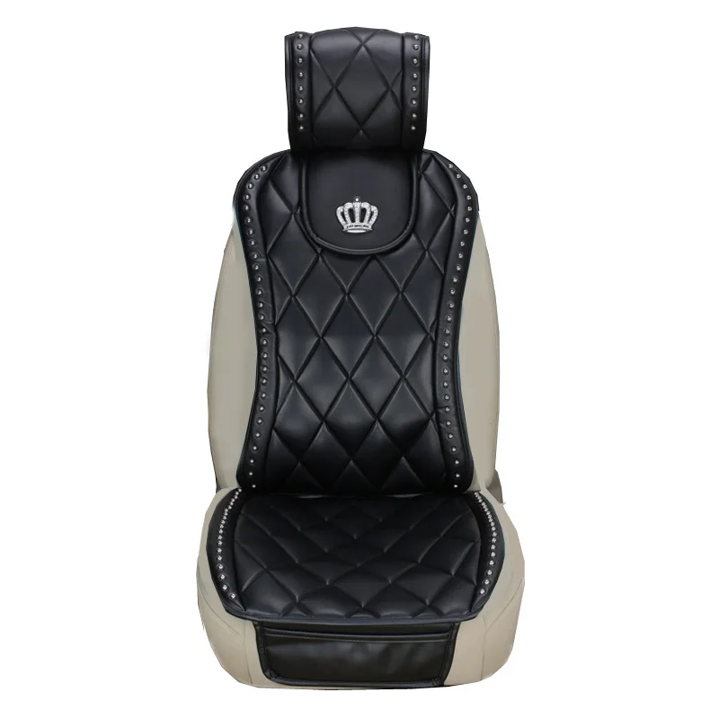 Universal Car Seat Cover Crown Willow Nails Leather Auto Seat