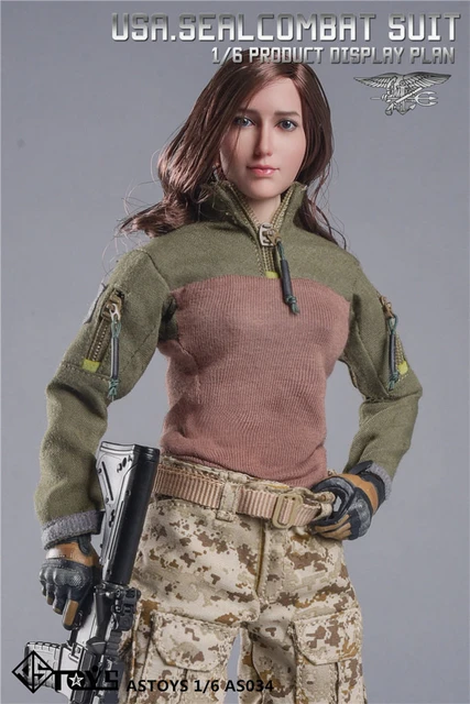 IN STOCK ASTOYS 1/6 female soldier clothes model AS034 seal combat uniform  suit fit 12 inches action figure - AliExpress