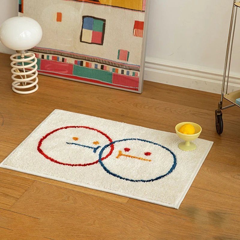 Non-slip Plush Rugs cute Carpet rectangle foot mat Absorbent Door Mats Decorative short Floor rug for Living Room | Дом и сад