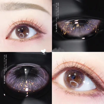 

2pcs/pair Starry sky Color Yearly Color Cosmetic Contact Lens Enlarge Pupil Contact Lenses Eye Color 4 Styles Blue Purple Brown
