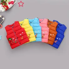 Г. стиль, детский хлопковый жилет с героями мультфильмов хлопковый жилет на пуху для мужчин и женщин детская одежда в Корейском стиле