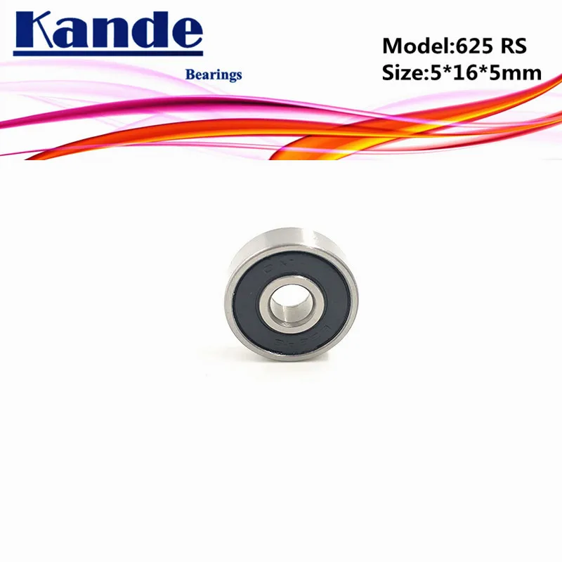 Подшипники Kande 625rs ABEC-5 625 2RS Z3V3 625-2RS миниатюрный радиальный шарикоподшипник 5x16x5 мм