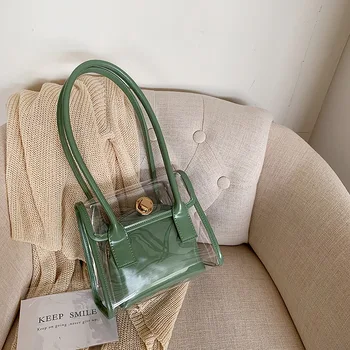 

Transparent female bag 2020 summer new trendy handbag net red fashion foreign style jelly bag single shoulder large capacity