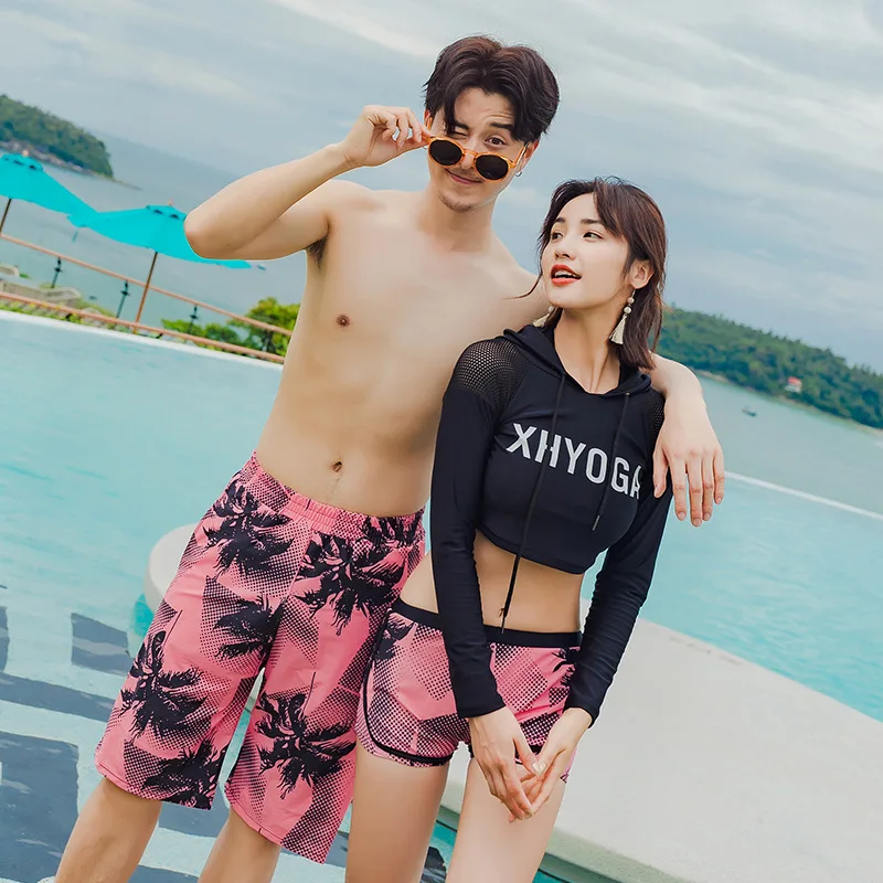 

COUPLE'S Bathing Suit Sexy Belly Covering Slimming Conservative Swimwear Women's Split Type Three-piece Set Bikini Hot Springs S