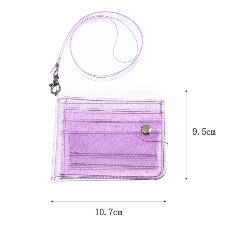 Women Purse PVC Clear Transparent Jelly Bag Mini Money Wallet Card Holder Clear Wallet Ladies Purse Wallet Jelly Card Holder
