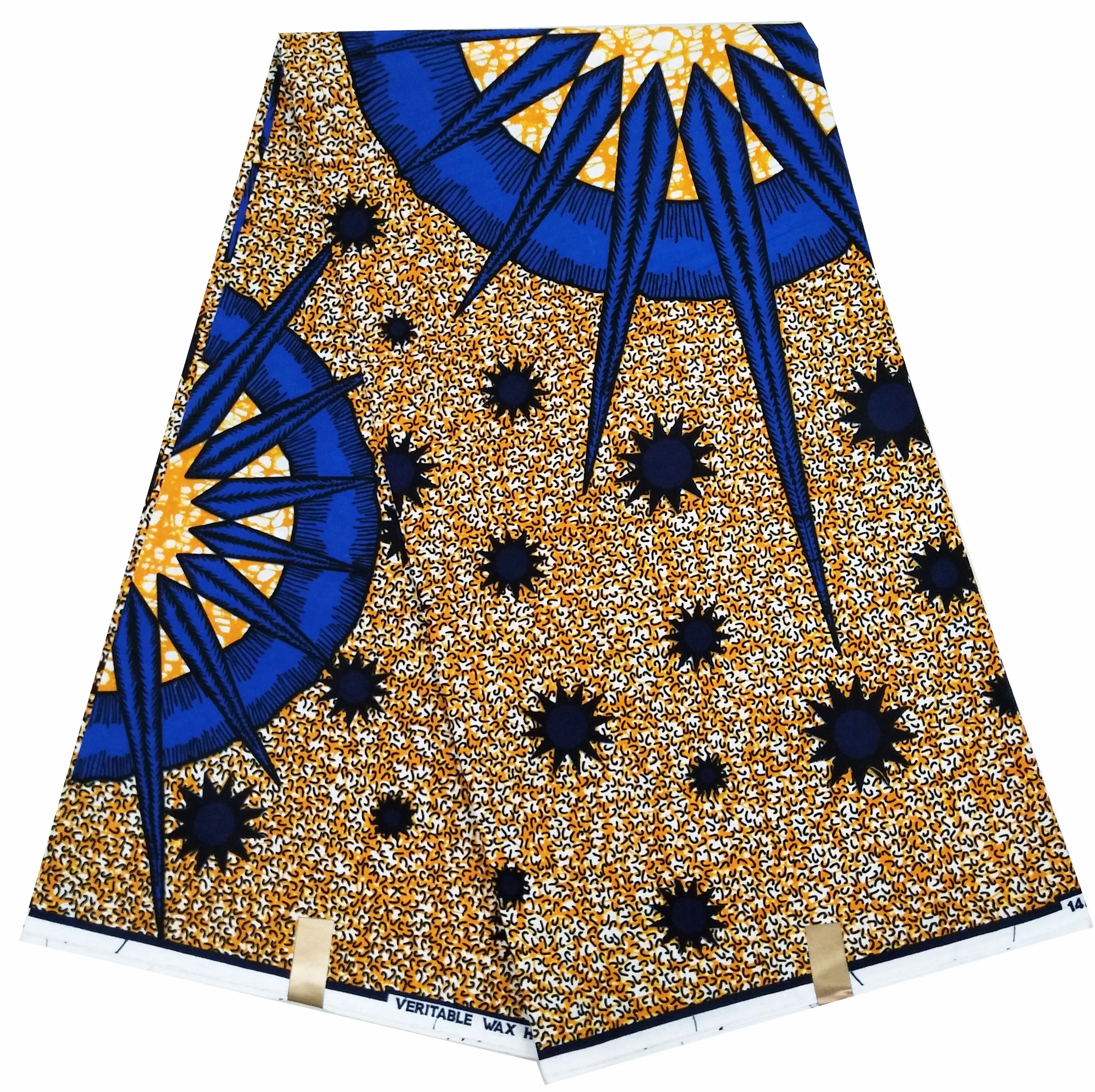 

Dutch veritable wax Ankara African wax prints fabric 100% cotton Nigeria wrapper printed pattern 6 yards