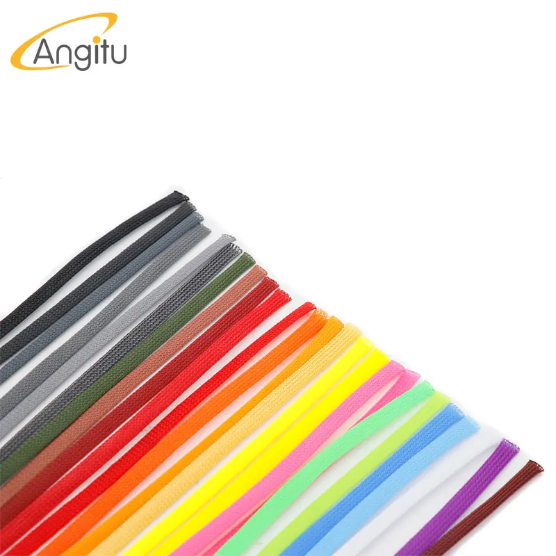 

Angitu 30colors 8mm PET Braided Sleeving Mesh Cable Protecting High Density Expandable Sleeves 10m/lot