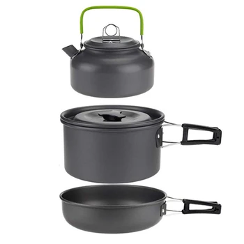 

ABZB-Set of Pot Tea Set 2-3 People Set Pot and Teapot Camping Cookware Combination Without Tableware