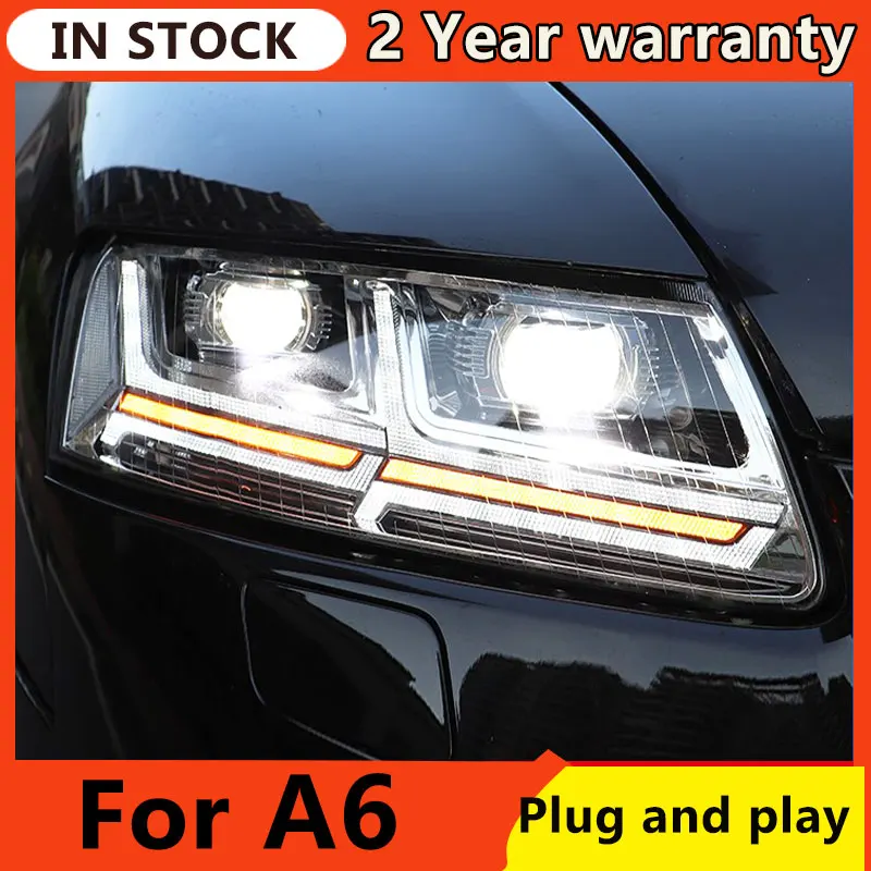 

Car Styling for Audi A6 Headlights 2005-2011 A6 C5 C6 LED Headlight Dynamic Signal Animation DRL Bi Xenon Auto Accessories