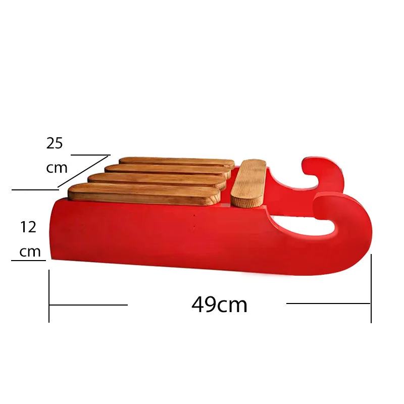 Christmas Sleigh Реквизит для фотосессии новорожденных, красный деревянный Рождественский сани, позирующая кровать, аксессуары для фотосессии новорожденных мальчиков - Цвет: Christmas Sleigh
