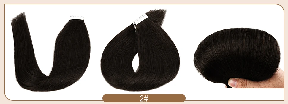 MINI Tape in hair Extensions Human hair Straight Machine Remy European Natural Seamless Skin Weft 10"-20" color mixture 10/20 pcs GOLDENWIGS BEST MINI Tape in hair Extensions Human hair Straight Machine Remy European Natural Seamless Skin Weft 10"-20"