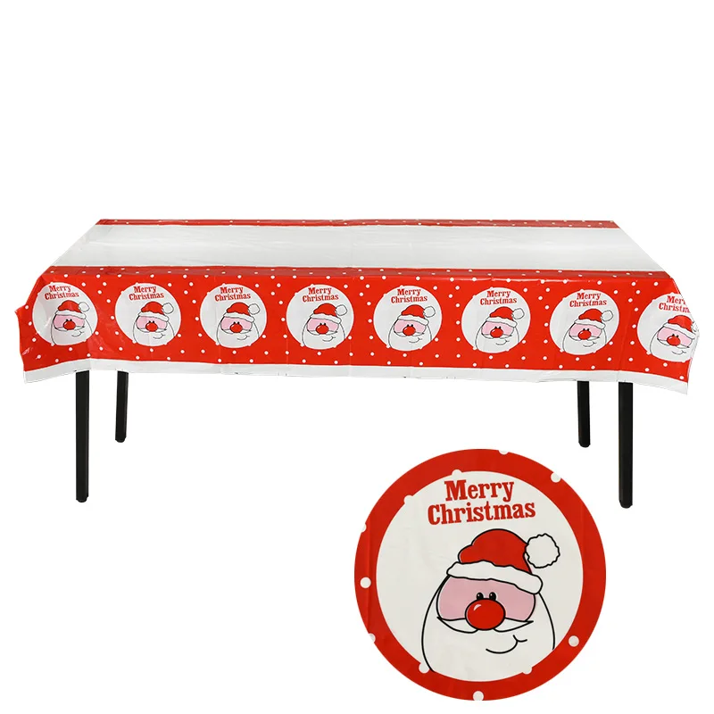 1pc Tablecloth 2 20 шт./лот, милые Рождественские цветные бумажные салфетки с рисунком, товары для рождественской вечеринки, декоративная ткань, Рождественский Декор для обеденного стола - Цвет: 1pc Tablecloth 2