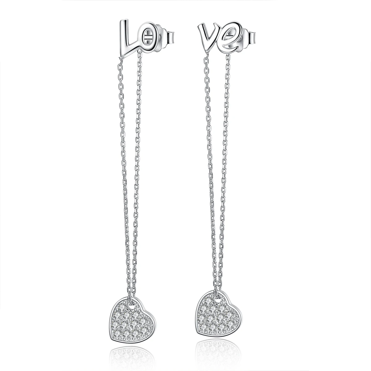 

SPE3 Round Geometric Chain Dangle PEARL Earrings for Women Sterling Silver Female Fashion Jewelry
