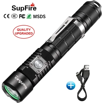 

Supfire A3 18650 USB Rechargeable tactical flashlight, portatil LED Waterproof torch, Camping outdoor bicycle flash light