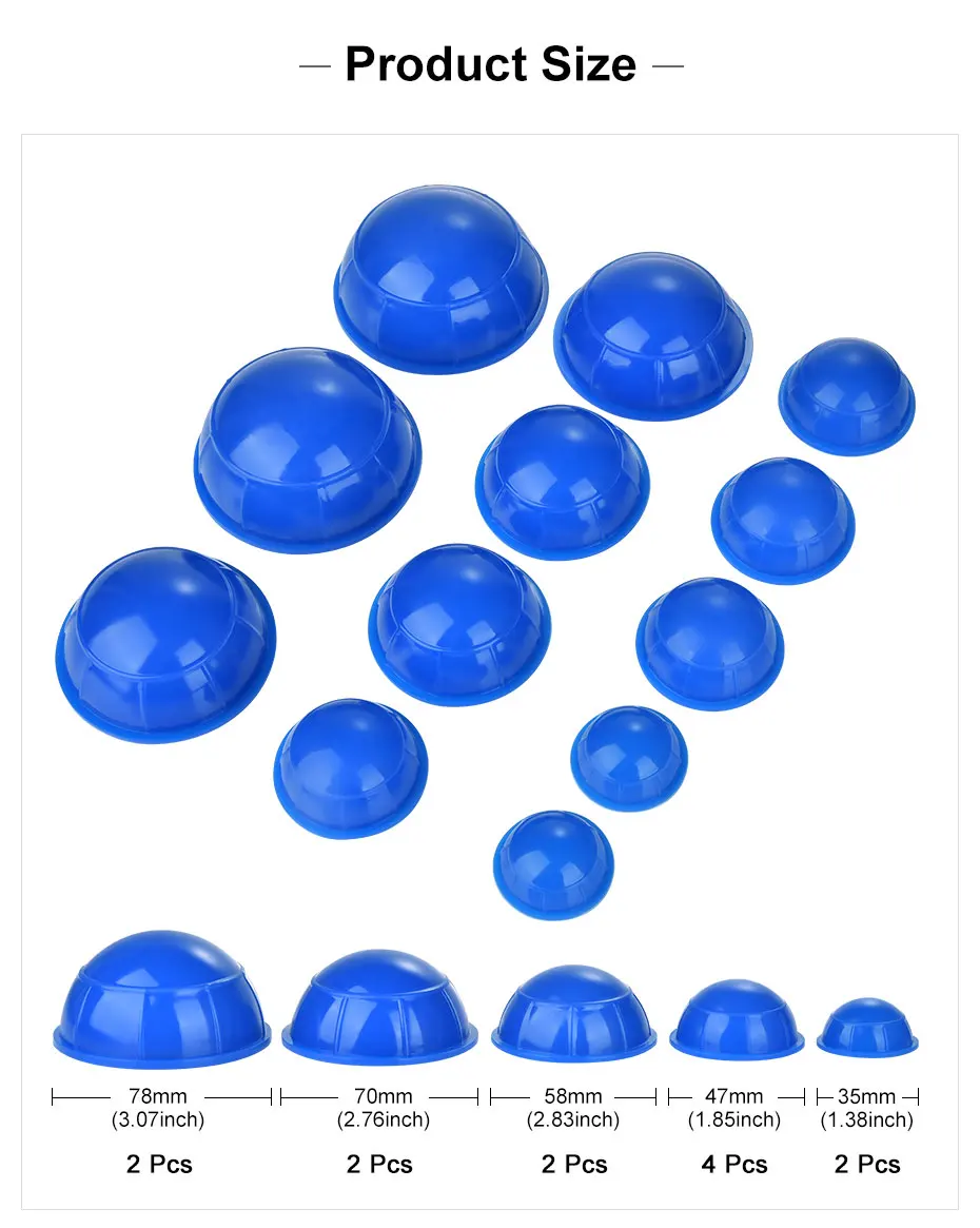 12PCS Silicone Vacuum Cans Massage Suction Cup Full Body Vacuum Massager Suction Cup Set Chinese Cupping 5