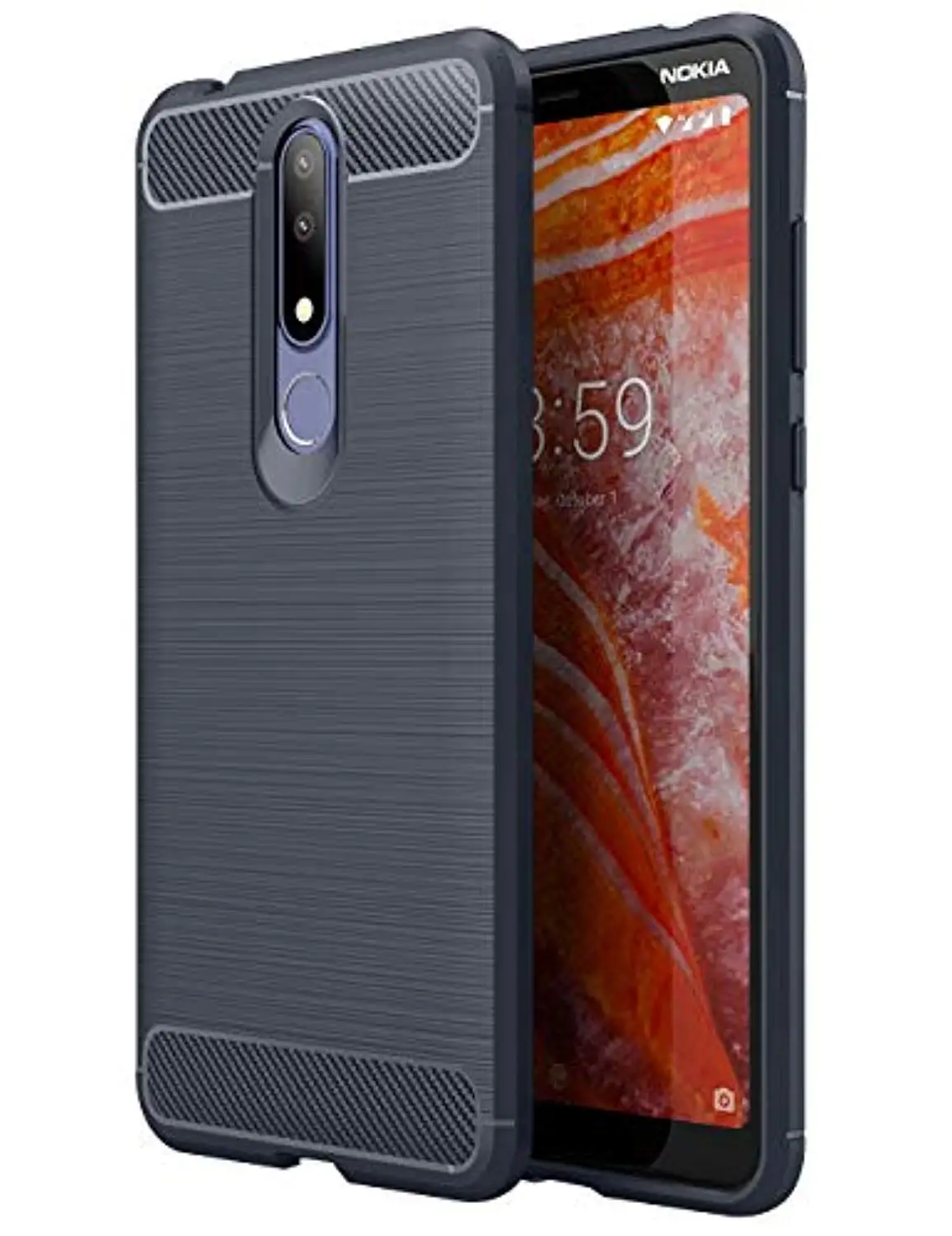 Luxury Carbon Fiber Armor TPU Silicone Case for Nokia 3.1 Plus 2.1 5.1 6.1 7.1 8.1 2018 2.2 3.2 4.2 6.2 Cover Phone Cases Fundas |