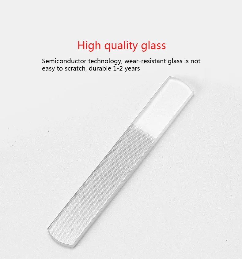 ANGNYA 1Pcs Professional Nano Glass Nail File Transparent Buffer Block Shiner Manicure Sanding Polishing Grinding Nail Art Tools