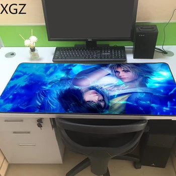 

XGZ Anime Blue Background Couple Lock-edge Large Rubber Mousepad Waterproof Game Table Mouse Pad Mat CSGO Dota LOL
