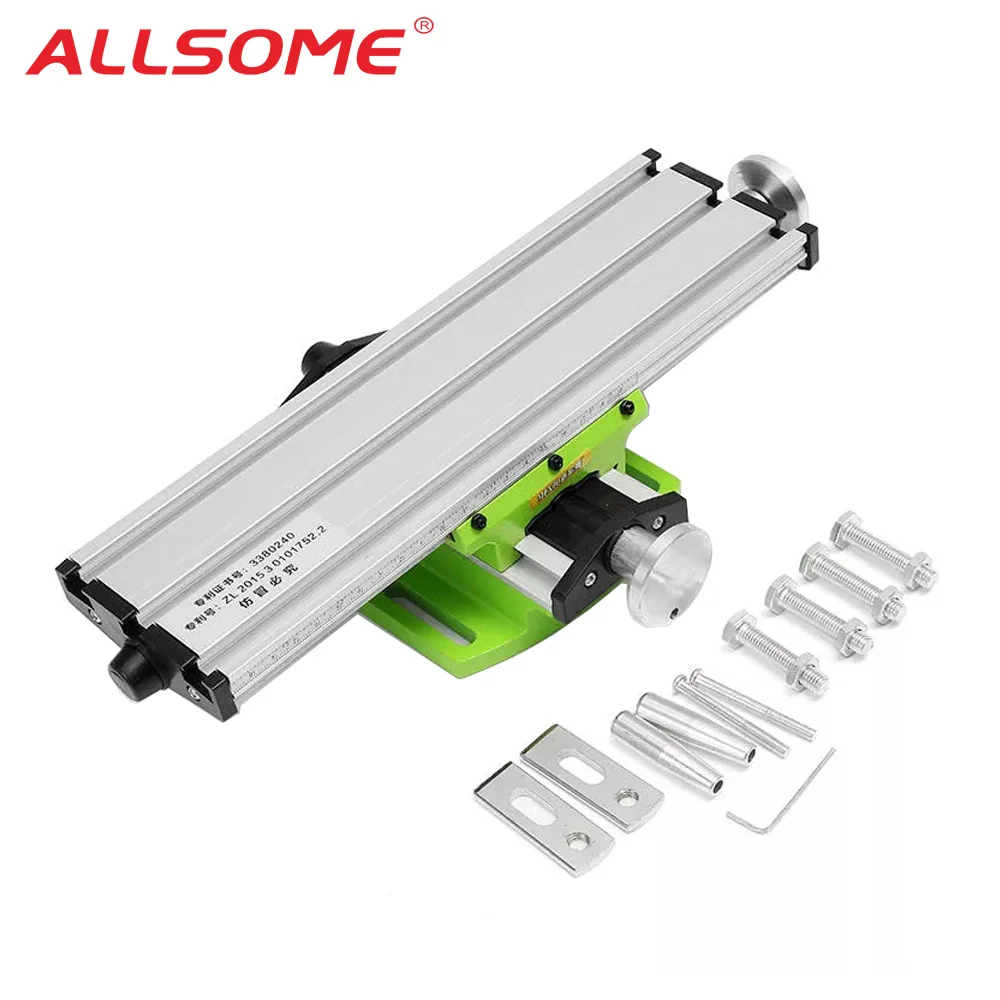ALLSOME Mini Precision Milling Machine Worktable Multifunction Drill Vise Fixture Working Table Cro