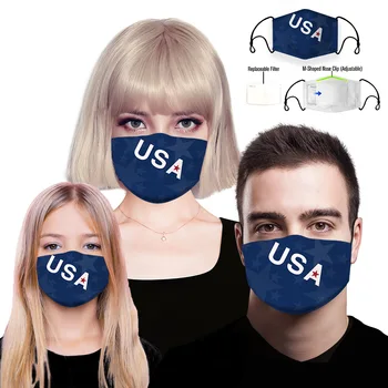 

USA Letter Printing Mask Reusable Protective PM2.5 Filter Mouth Mask Anti dust Face Mask Bacteria Proof Flu Mask dropshipping