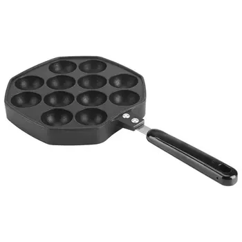 

New 12 Cavities Aluminum Takoyaki Pan Takoyaki Maker Octopus Small Balls Baking Forms Mold Pan Home Cooking Tools