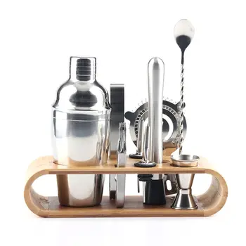 

Cocktail Shaker Making 10 Pieces Set Stainless Steel Bar Tool Bartender Kit