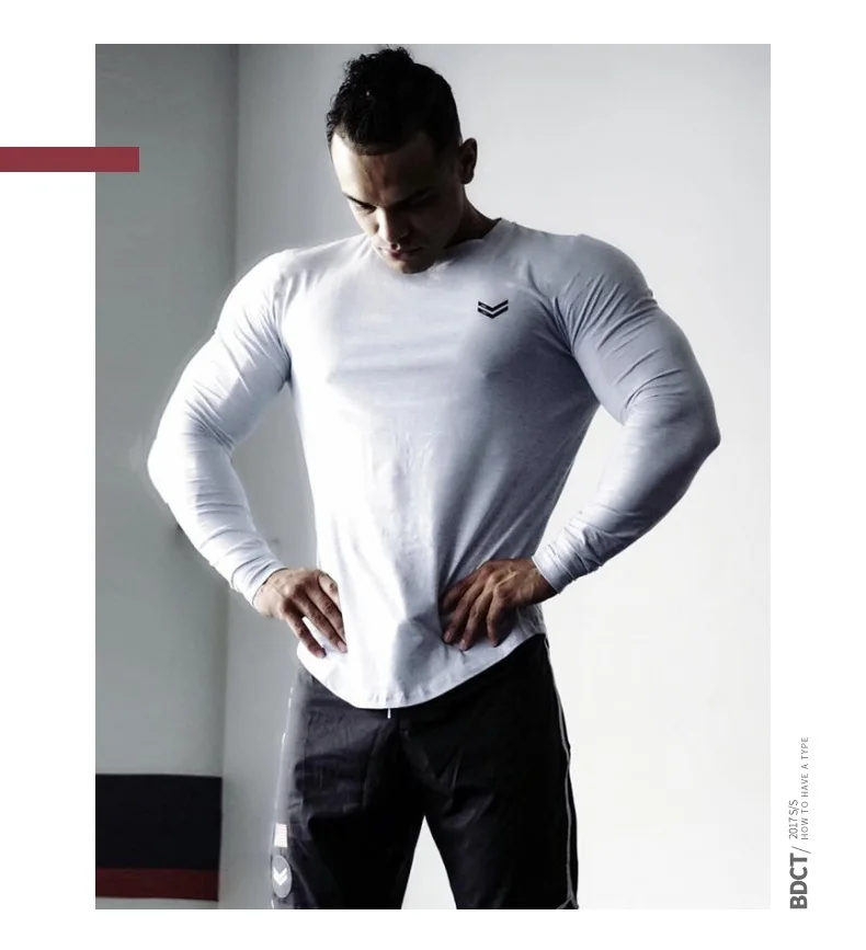 Облегающая футболка с длинным рукавом для фитнеса с надписью Muscle Brother, осень и зима, стиль, Спортивная Базовая рубашка для бега, повседневные топы