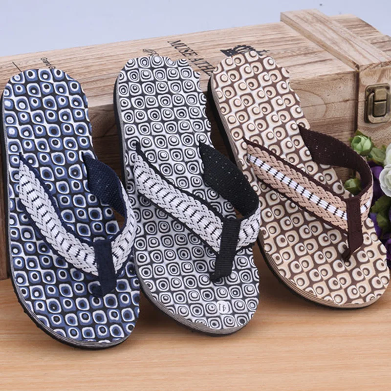 

2016 Men's Slippers Casual Massage Grain Flip-flop Flip-flops Spiral Pattern Sandals Eva Anti-slip Slipper