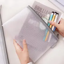 1 шт. застежка-молния сумка-файл для документов папка прозрачная сумка для хранения Сетка Сумка-файл для документов Организатор канцелярские принадлежности