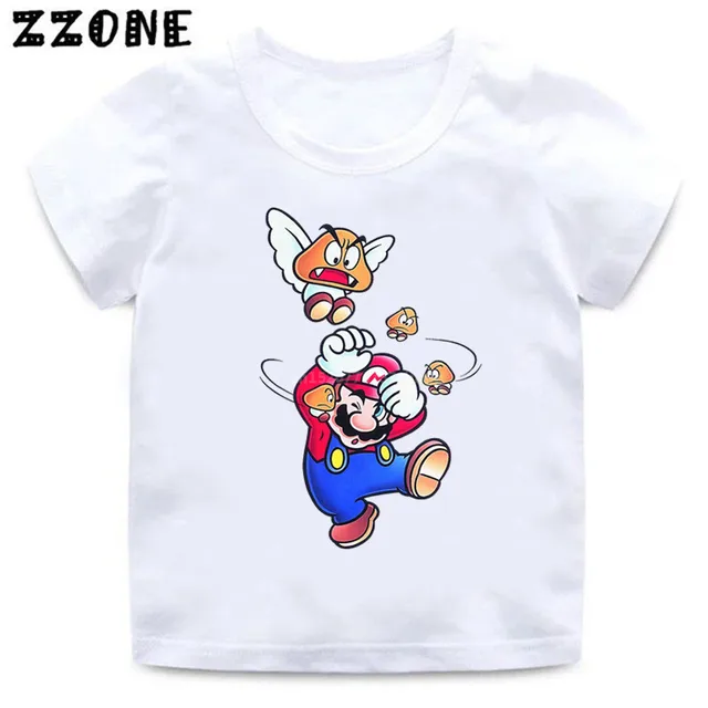 2020 New Summer Baby Boys T Shirt Super Mario Bros Luigi Print Kids T Shirts Funny Cartoon Children Girls Clothes Hkp5363 T Shirts Aliexpress - luigi t shirt roblox