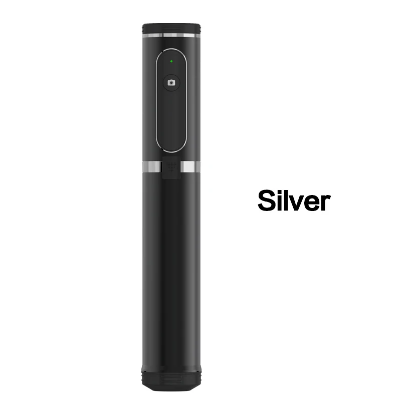 silver Портативный ручной монопод Bluetooth селфи палка умный Штатив для телефона, фотокамеры с беспроводным пультом дистанционного управления для iPhone Xiaomi huawei tripode - Цвет: silver
